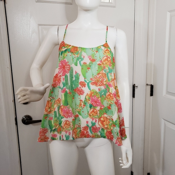 Show Me Your Mumu Carson Top in Cactus Cooler size Small - Picture 2 of 7